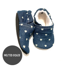 Load image into Gallery viewer, Denim Hearts Booties
